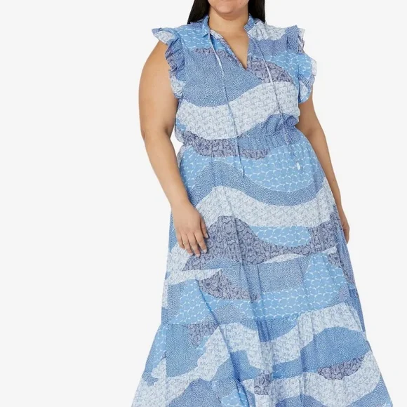 BB Dakota by Steve Madden Cotton Heatwave Midi Dress Plus Size 1X - Picture 1 of 8